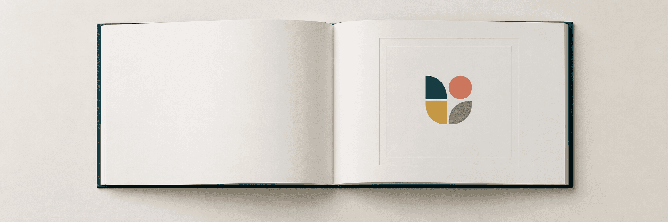 A folded booklet or map shape opened at an angle, rendered in isometric perspective