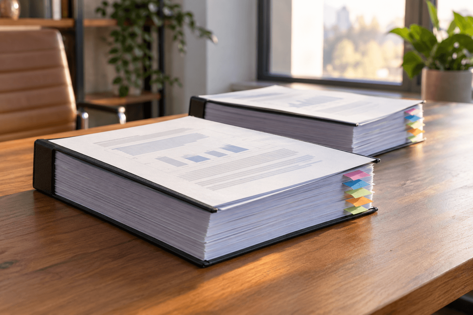 A tabbed, complete document set prepared for a procurement procedure